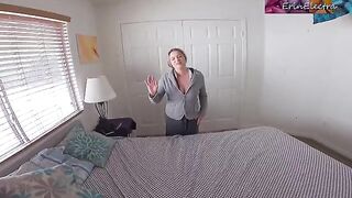 The stepson gets caught with his stepmom’s panties and she seduces him