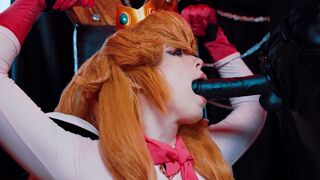 Bowser fucked Princess Peach with his huge black cock in a rough encounter