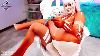 Zero Two’s squirting pussy sex with a toy, straight from the Franxx universe