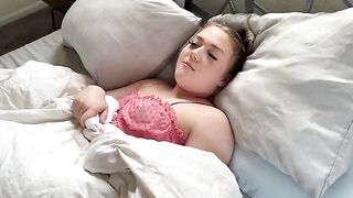 A small step daughter is having fun with her pawg step dad