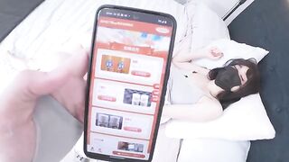 A Chinese girl with big boobs got caught masturbating and then fucked