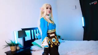 Zelda has no patience for Link - she needs cock in her pink pussy now - CUT version