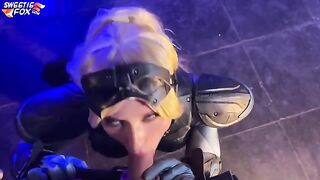Starcraft's Nova Cosplay Girl Seduces and Sucks a Guy's Hard Dick