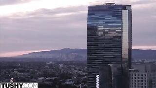 Anal curious Keira surprises her boyfriend with a special gift