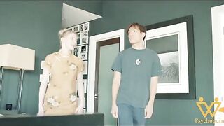 Young and beautiful Melody Marks in a Chinese dress was fucked by a huge Asian cock
