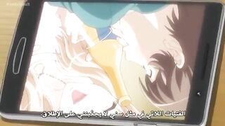 A hot wife offers herself to her husband in a steamy anime scene