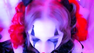 The kinkiest clown face fuck and cum on her face ever