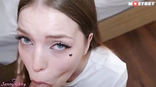 The cute delivery girl gets fucked by a random stranger in a steamy encounter