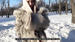 Fucked a hot slut while walking the dog in a steamy session