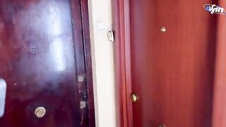 Why were you spying on me? - a sexy European girl gets her tight pussy fucked hard