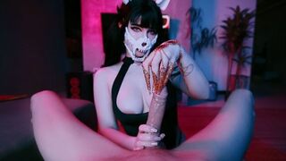 You better not cum, because MollyRedWolf tests her slaves. TittyFuck, Femdom, Handjob, Creampie