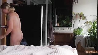 Alex saw Bonnie jerking off and helped her, creating a steamy homemade scene