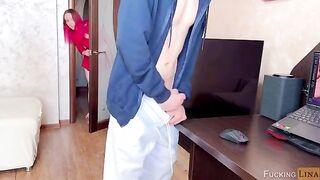 A cute girl made her stepbrother cum in her mouth by blowjob