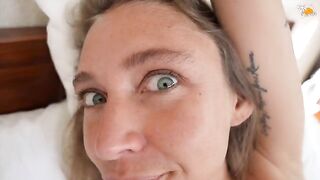 Passionate sex of a loving couple on a bed, totally amazing!