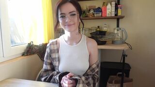The nerdy girl shows her real face in anal sex