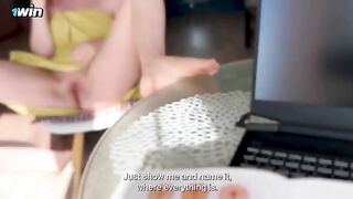 A stepmom is explaining the clitoris to her stepson in a taboo scenario