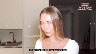 The girl is fucking with her hot tutor, breaking rules