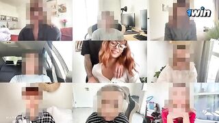 Redhead babe fucked on a zoom call and gets cum inside