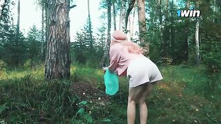 Babe got lost in the forest and met a forester with an impressive size