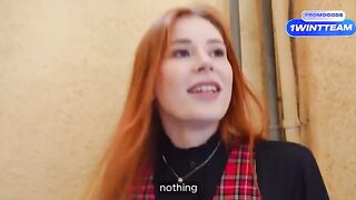 A busty girl got fucked in the corridor by a YouTuber