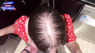 The guy did not cum, just pretended to finish with a sound
