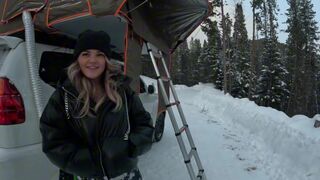 Babe seduces me in her tent while my GF is sleeping when camping
