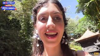 Public blowjob and cumwalk by the waterfall, risky spot to get cum on your face