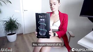 An employee checked the new sex toy with her colleague