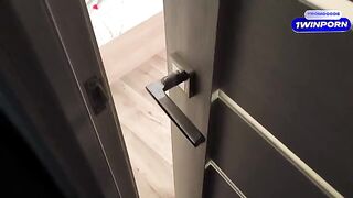 I spied on my stepsister, she saw me and sucked my cock