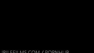 Two lesbians have a hot lesbian sex session at night in their bedroom