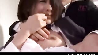 Asian brother roughly fucked his sister, he loves to fuck her hard