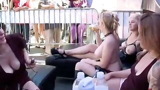 A couple has sex right on the street and covers their tracks