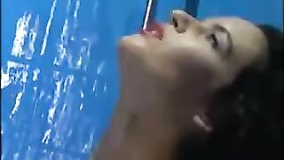 A couple has anal sex right in the bathroom, as usual
