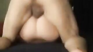 A wife shared her cunt with her husband's friend in a steamy threesome