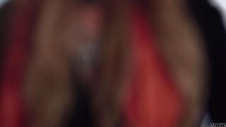 Three guys with flaps fucked a blonde in stockings