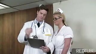 The doctor fucks a hot nurse in her uniform. Hot doc!