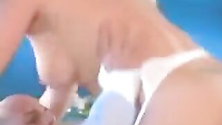 Hard anal sex with a beautiful teen in white stockings