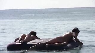Nude beauties on the beach without clothes