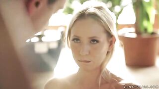A sexy blonde, Kiara Lord, gently satisfies her husband on horseback