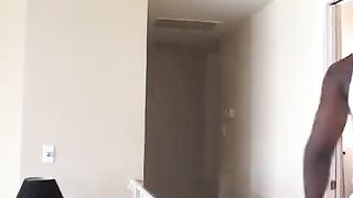 Sex with a black man with an ass and a white woman on the couch