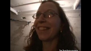 Two guys fucked a girl in her car, wild threesome