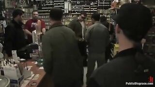 The little girl was fucked hard in the store