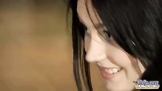 A girl is having fun with an older man
