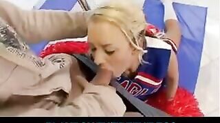 A gymnast has an awesome sex after sitting on a twine trick