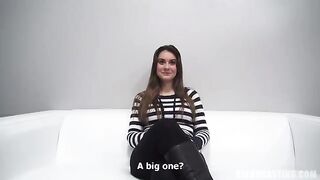 Czech girl ended up with blowjob after job casting
