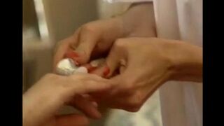 Three girls in ass-fisting lesbian threesome action