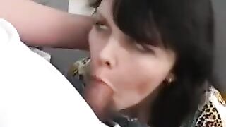 A husband found his wife watching porn and fucking with her skirt up