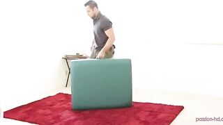 A masseur got his dick stuck in the client's pussy during a sensual session