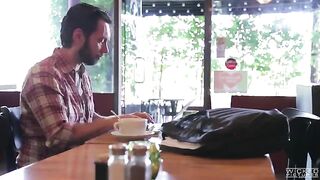 The guy picked up an Asian chick in the cafe and fucked her hard