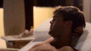 A selection of hot cumshots on the face of Jesse Rogers, a sexy blonde